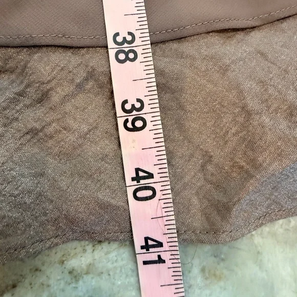 NWT SL Fashions 16W Bronze Tiered Dress Embellished Neck Cocktail Wedding Guest - Picture 12 of 13